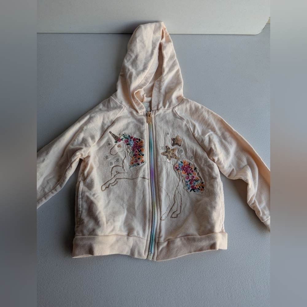 Peek Cream Hoodie with Floral Embroidery